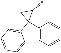 [1S,(-)]-1-Fluoro-2,2-diphenylcyclopropane Structure