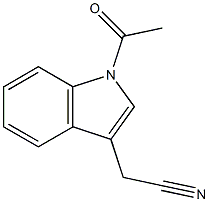 1-アセチル-1H-インドール-3-アセトニトリル 化学構造式