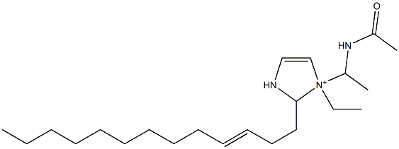 1-[1-(アセチルアミノ)エチル]-1-エチル-2-(3-トリデセニル)-4-イミダゾリン-1-イウム 化学構造式