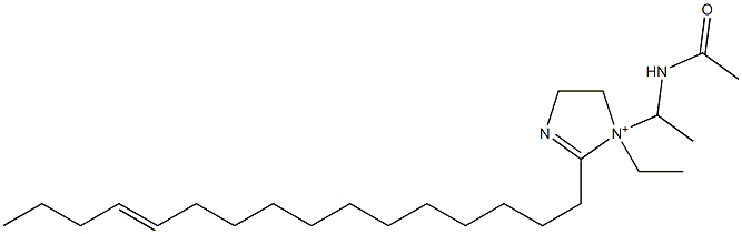 1-[1-(Acetylamino)ethyl]-1-ethyl-2-(12-hexadecenyl)-2-imidazoline-1-ium Struktur