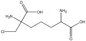 2,6-ジアミノ-2-クロロメチルピメリン酸 化学構造式