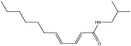 (2E,4E)-N-(2-Methylpropyl)-2,4-undecadienamide Structure