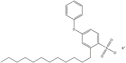 2-ドデシル-4-フェノキシベンゼンスルホン酸カリウム 化学構造式