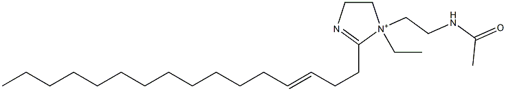1-[2-(Acetylamino)ethyl]-1-ethyl-2-(3-hexadecenyl)-2-imidazoline-1-ium Struktur