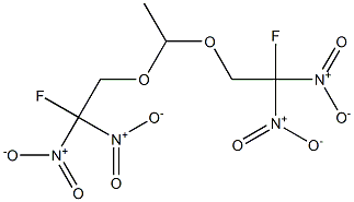 Acetaldehyde bis(2-fluoro-2,2-dinitroethyl)acetal Struktur