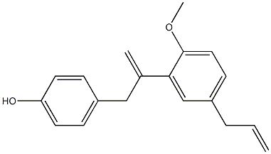 4-[2-[2-Methoxy-5-(2-propenyl)phenyl]-2-propenyl]phenol Struktur