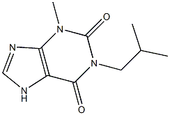 1-イソブチル-3-メチルキサンチン 化学構造式