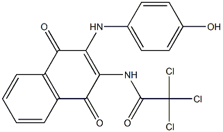 2-(4-Hydroxyphenyl)amino-3-(trichloroacetyl)amino-1,4-naphthoquinone|