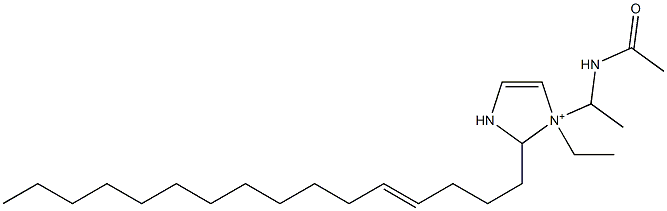 1-[1-(Acetylamino)ethyl]-1-ethyl-2-(4-hexadecenyl)-4-imidazoline-1-ium 结构式