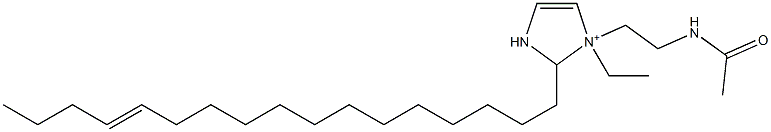 1-[2-(Acetylamino)ethyl]-1-ethyl-2-(13-heptadecenyl)-4-imidazoline-1-ium Structure