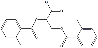 (-)-2-O,3-O-ジ(o-メチルベンゾイル)-D-グリセリン酸メチル 化学構造式