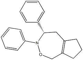 (7S)-6,7-ジフェニル-2,3,4,6,7,8-ヘキサヒドロ-1H-5-オキサ-6-アザアズレン 化学構造式
