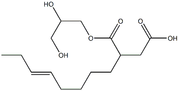 2-(5-オクテニル)こはく酸水素1-(2,3-ジヒドロキシプロピル) 化学構造式