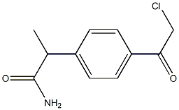 2-(p-Chloroacetylphenyl)propionamide Structure