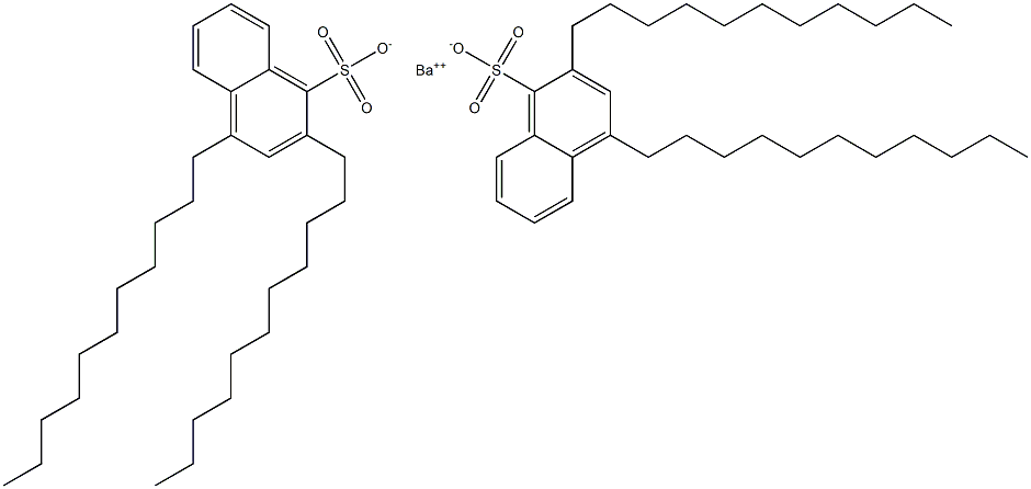 Bis(2,4-diundecyl-1-naphthalenesulfonic acid)barium salt Structure