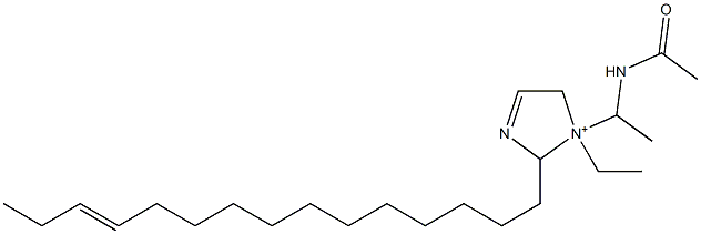 1-[1-(アセチルアミノ)エチル]-1-エチル-2-(12-ペンタデセニル)-3-イミダゾリン-1-イウム 化学構造式