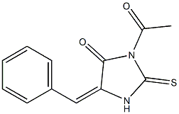 1-Acetyl-2-thioxo-4-benzylideneimidazolidin-5-one Struktur