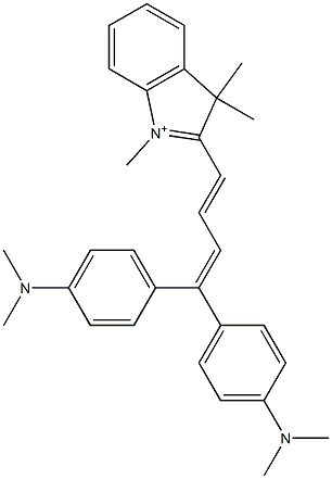 2-[4,4-Bis[4-(dimethylamino)phenyl]-1,3-butadienyl]-1,3,3-trimethyl-3H-indolium Structure