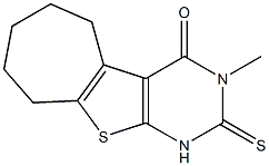 1,2,6,7,8,9-Hexahydro-2-thioxo-3-methyl-5H-cyclohepta[4,5]thieno[2,3-d]pyrimidin-4(3H)-one|