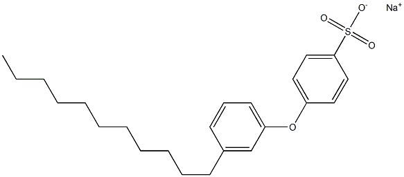 4-(3-ウンデシルフェノキシ)ベンゼンスルホン酸ナトリウム 化学構造式