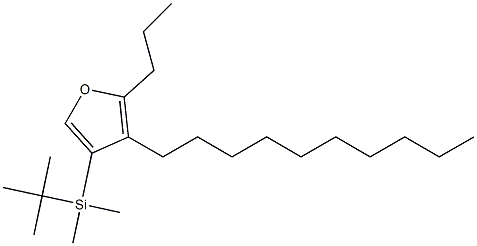 4-(tert-ブチルジメチルシリル)-3-デシル-2-プロピルフラン 化学構造式