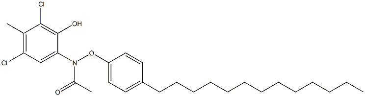 2-(4-Tridecylphenoxyacetylamino)-4,6-dichloro-5-methylphenol 结构式