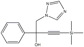 1-(フェニル)-1-[(トリメチルシリル)エチニル]-2-(1H-1,2,4-トリアゾール-1-イル)エタノール 化学構造式