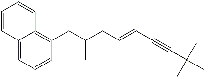 (E)-1-(1-Naphtyl)-2,8,8-trimethyl-4-nonen-6-yne Struktur