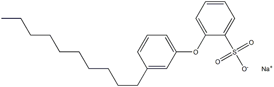 2-(3-Decylphenoxy)benzenesulfonic acid sodium salt Structure