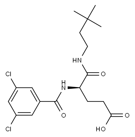 (R)-4-(3,5-Dichlorobenzoylamino)-5-oxo-5-(3,3-dimethylbutylamino)valeric acid