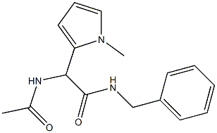 2-Acetylamino-2-(1-methyl-1H-pyrrol-2-yl)-N-benzylacetamide Struktur