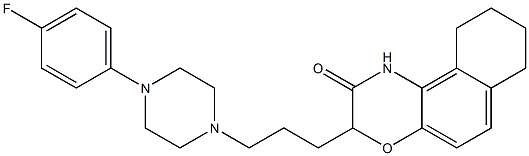 3-[3-[4-(4-Fluorophenyl)piperazin-1-yl]propyl]-7,8,9,10-tetrahydro-1H-naphth[2,1-b][1,4]oxazin-2(3H)-one 结构式