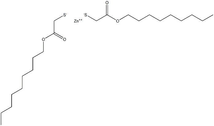 Zinc bis[(nonyloxycarbonyl)methanethiolate] Structure