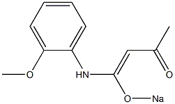 4-Sodiooxy-4-[(o-methoxyphenyl)amino]-3-buten-2-one 结构式