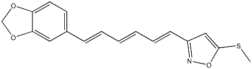 3-[(1E,3E,5E)-6-[3,4-Methylenedioxyphenyl]-1,3,5-hexatrienyl]-5-(methylthio)isoxazole