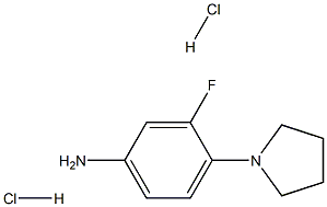 3-Fluoro-4-pyrrolidin-1-yl-phenylaminedihydrochloride Struktur