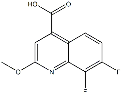 7,8-difluoro-2-methoxyquinoline-4-carboxylic acid Struktur