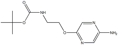 tert-butyl 2-(5-aminopyrazin-2-yloxy)ethylcarbamate 化学構造式