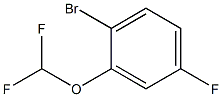 2-Bromo-5-fluoro-1-difluoromethoxybenzene Struktur