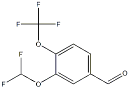 3-二氟甲氧基-4-三氟甲氧基苯甲醛, 1360438-20-5, 结构式