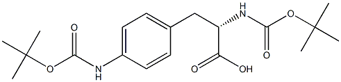 BOC-4-叔丁氧羰基氨基-L-苯丙氨酸 结构式