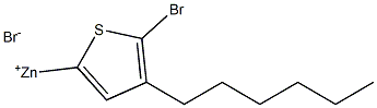 2-溴-3-己基-5-噻吩基溴化锌, , 结构式