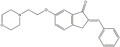 (E)-2-benzylidene-6-(2-morpholinoethoxy)-2,3-dihydroinden-1-one Struktur