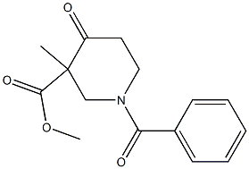 methyl 1-benzoyl-3-methyl-4-oxopiperidine-3-carboxylate Structure
