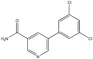 5-(3,5-dichlorophenyl)pyridine-3-carboxamide Struktur