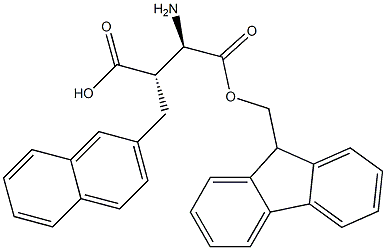 (R,S)-Fmoc-3-amino-2-(naphthalen-2-ylmethyl)-propionic acid Struktur