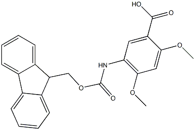 Fmoc-5-amino-2,4-dimethoxy-benzoic acid Struktur