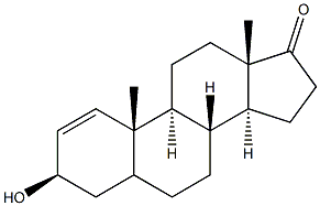 Androst-1-ene-3b-ol-17-one 化学構造式