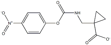 1-(((4-nitrophenoxy)carbonylamino)methyl)cyclopropanecarboxylate Structure