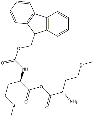 N-芴甲氧羰酰基-D-蛋氨酸(甲硫氨酸), , 结构式